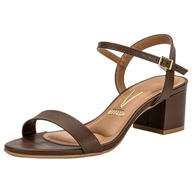 Sandália Feminina Salto Médio Vizzano - 6291900 CAFÉ 34