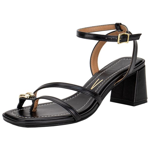 Sandália Feminina Salto Grosso Vizzano 6530105 PRETO 35