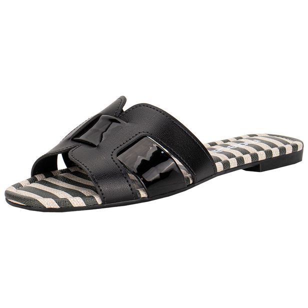 Tamanco Feminino Flat Moleca 5435653 PRETO 34