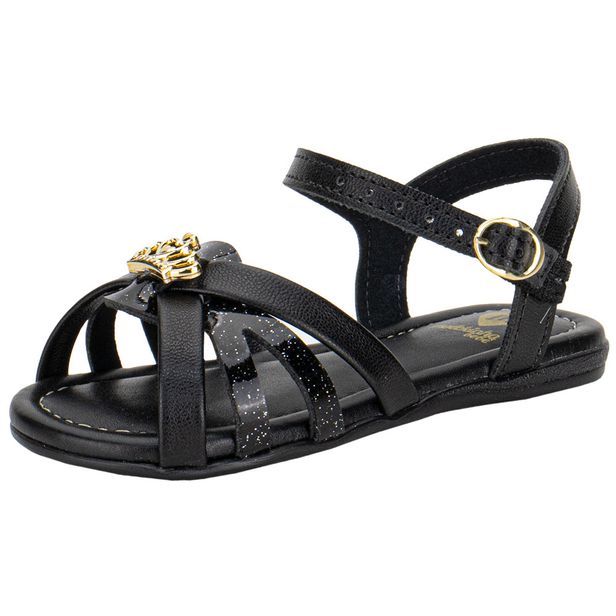 Sandália Infantil Feminina Molekinha 2114283 PRETO 20