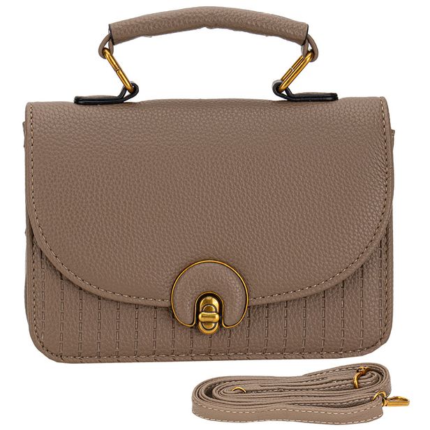 Bolsa Feminina Transversal H.E SX6027 TAUPE
