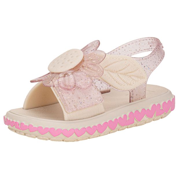 Sandália Infantil Feminina Spring Zaxynina 19263 BEGE/ROSA 22