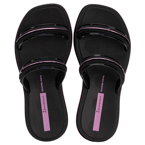 Chinelo Infantil Feminino Slide Glow Ipanema 27401 PRETO 28