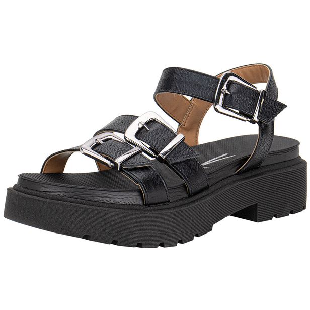 Sandália Feminina Salto Grosso Vizzano 6499121 PRETO 34