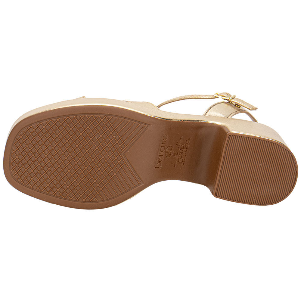 Sandália Feminina Meia Pata Beira Rio 8517106 OURO cloviscalcados