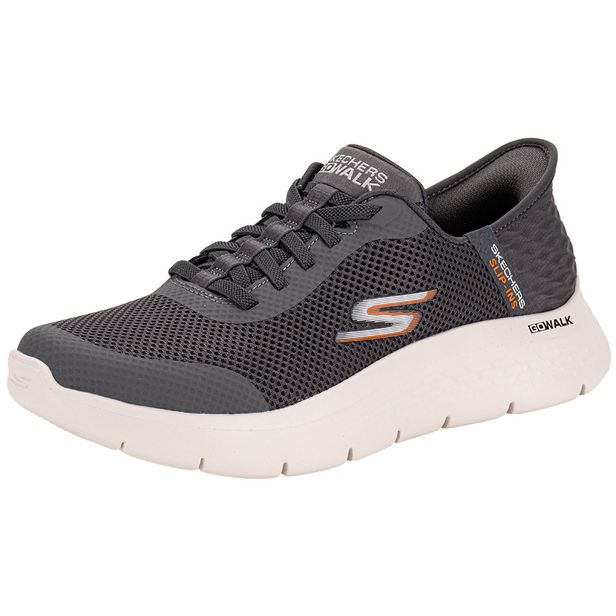 Tênis Masculino Slip-ins: Go Walk Flex - Hands Up Skechers 216324 CINZA 39