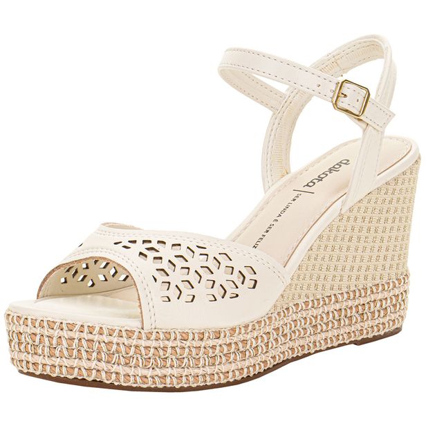 Sandália Feminina Anabela Dakota Y9872 MARFIM 34