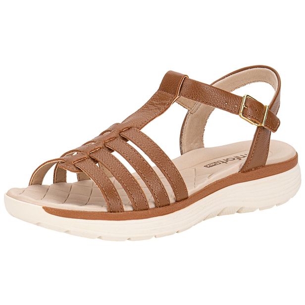 Sandália Feminina Flat Comfortflex 2543402 CARAMELO 34