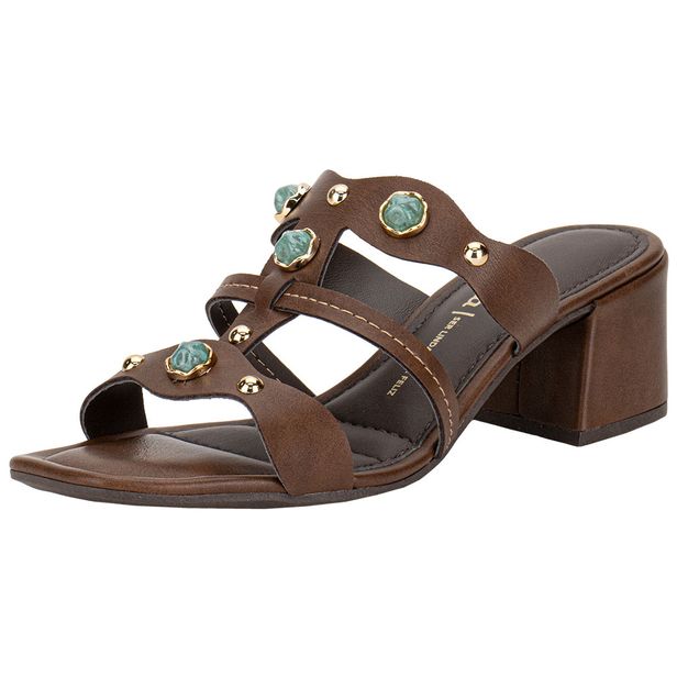 Tamanco Feminino Salto Grosso Dakota Y9582 CAFÉ 34