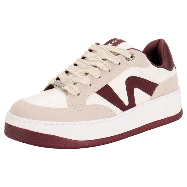 Tênis Feminino Casual Via Marte 209001 BEGE/VERMELHO 34