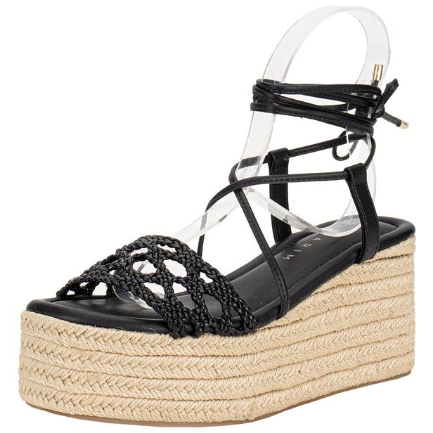 Sandália Feminina Anabela Ramarim 2536204 PRETO 35