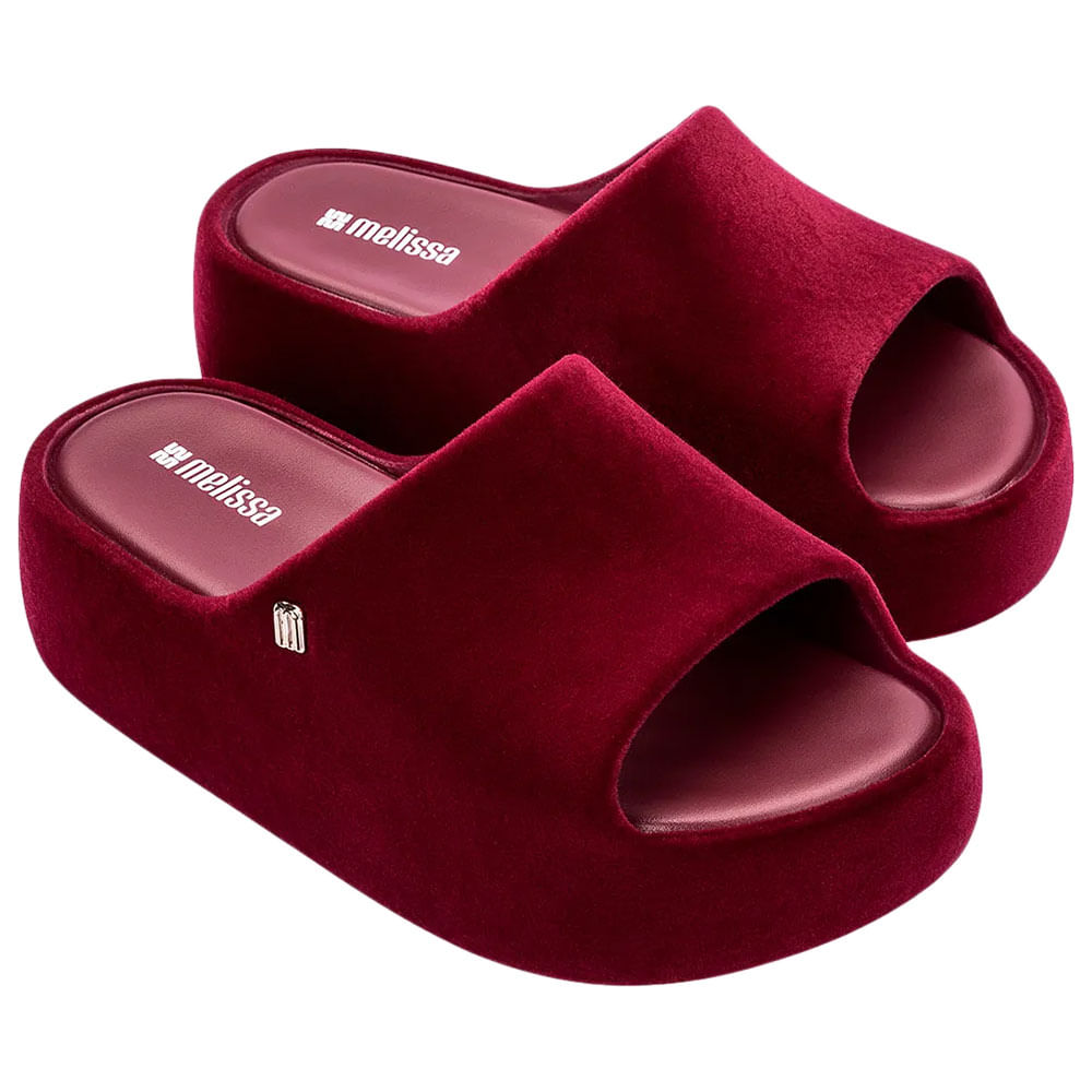 Melissa Free Platform Slide Velvet 37846 VERMELHO 33/34