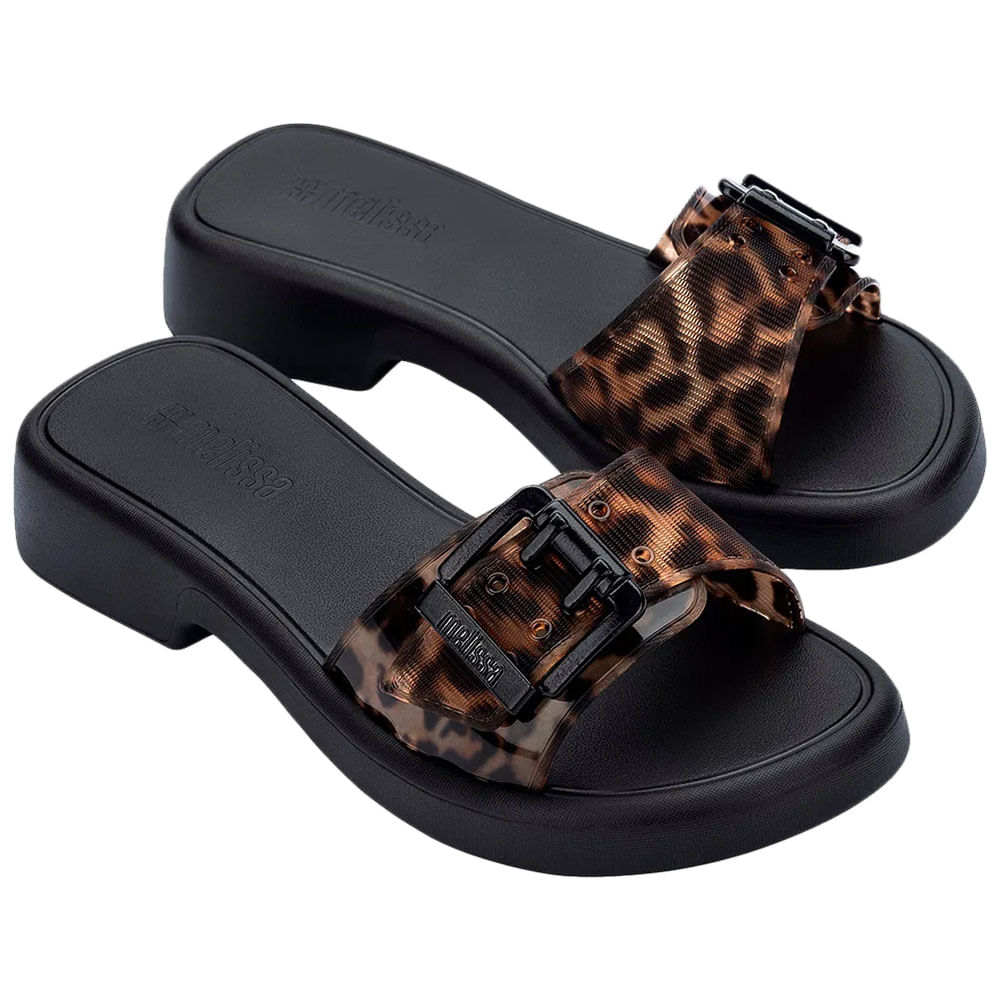 Melissa Belle 36732 PRETO/ONÇA | Clovis Calçados