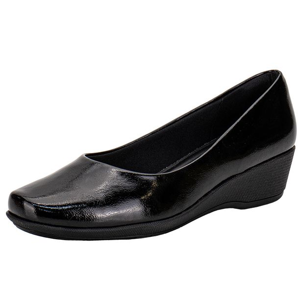 Sapato Feminino Anabela Piccadilly 143133 VERNIZ/PRETO 34