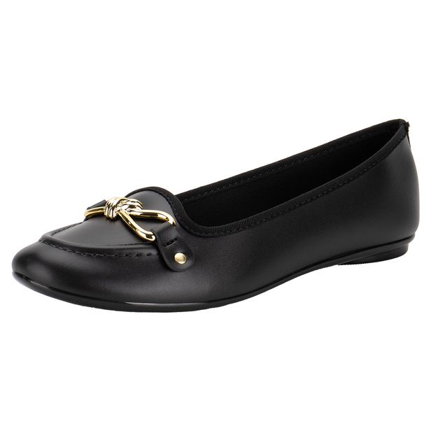 Sapatilha Feminina Flat Moleca 5726141 PRETO 34