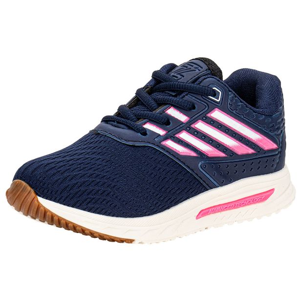 Tênis Infantil Feminino Zeuz 99RX-I AZUL/ROSA 28