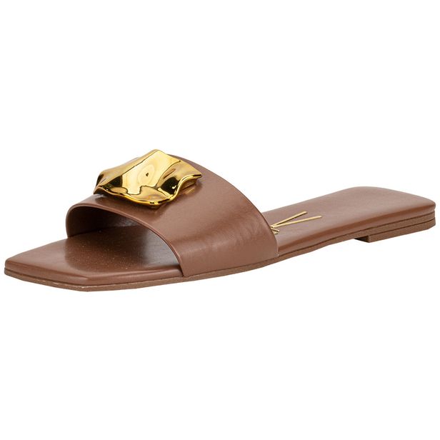 Tamanco Feminino Flat Vizzano 6553100 CHOCOLATE 34