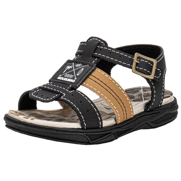 Papete Infantil Masculina Molekinho 2140750 PRETO/BEGE 19