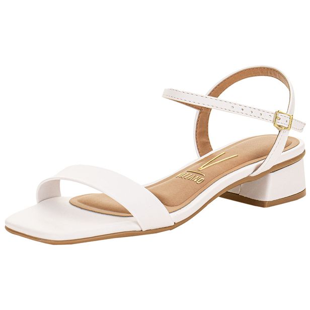 Sandália Feminina Salto Grosso Vizzano 6454111 BRANCO 34
