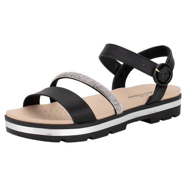 Sandália Feminina Flat Modare 7132144 PRETO 34
