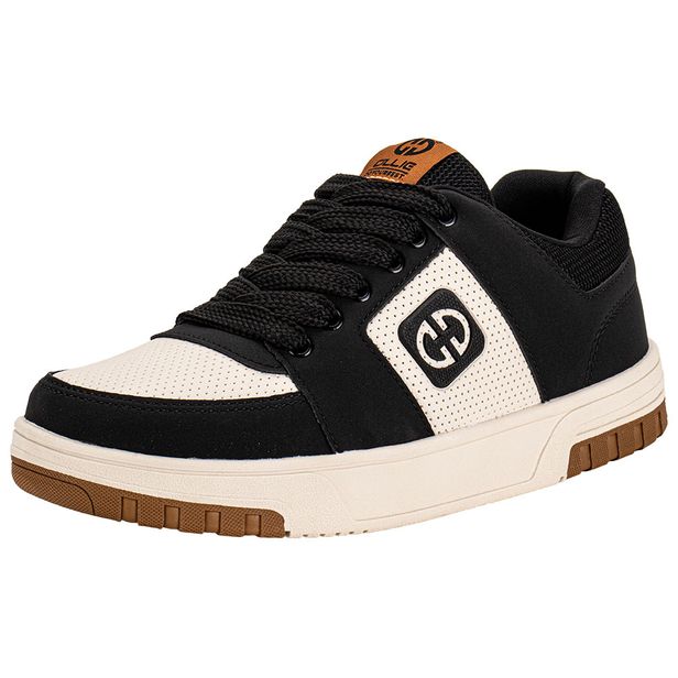 Tênis Masculino Furious 3 Ollie 0401 PRETO/BEGE 39