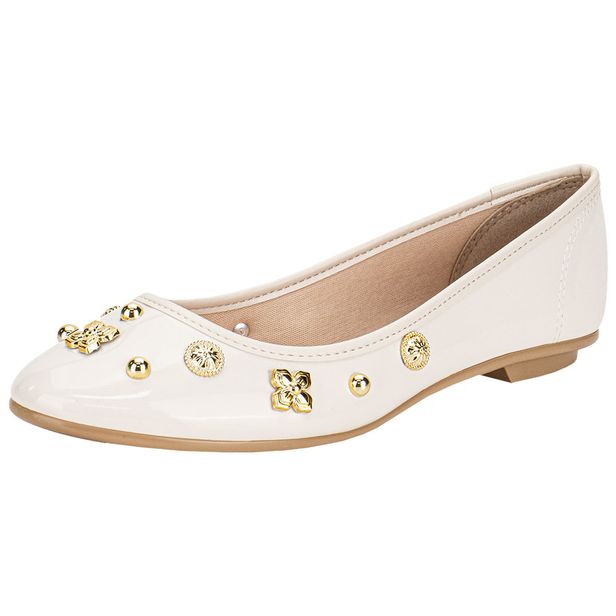 Sapatilha Feminina Flat Moleca 50271485 MARFIM 34