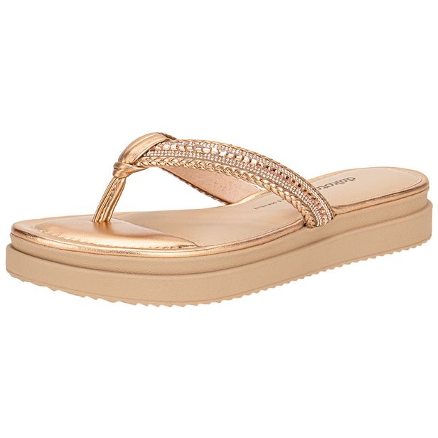Tamanco Feminino Flat Dakota Y8902 OURO/ROSADO 35