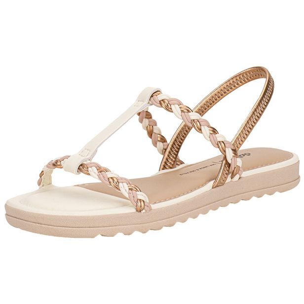 Sandália Feminina Flat Dakota Y8751 MARFIM 34