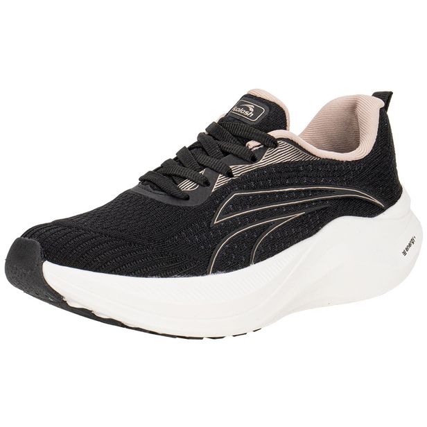 Tênis Feminino Flow Kolosh E0463 PRETO/ROSA 34