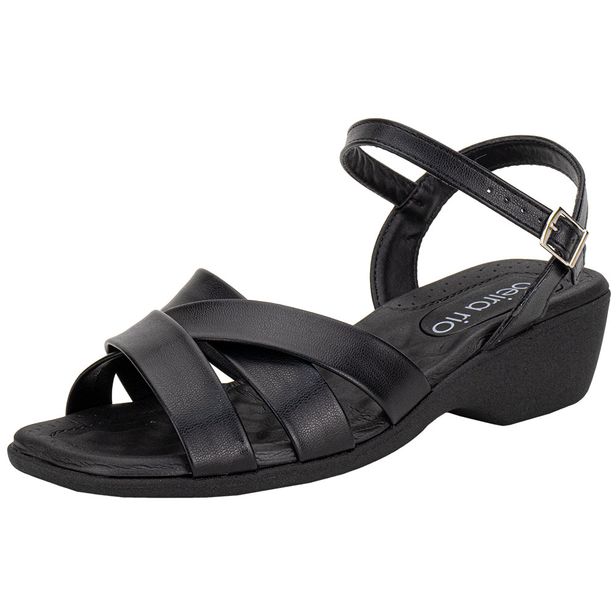 Sandália Feminina Salto Grosso Beira Rio 8527111 PRETO 34