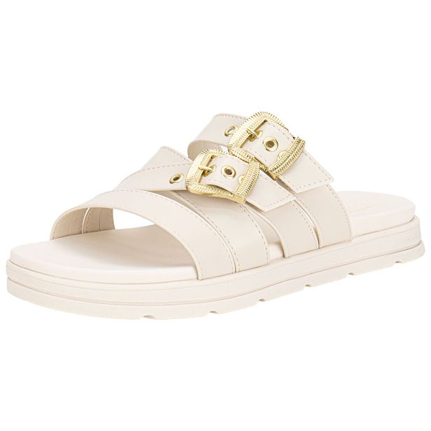 Tamanco Feminino Flat Moleca 5490124 BRANCO/OFF 34