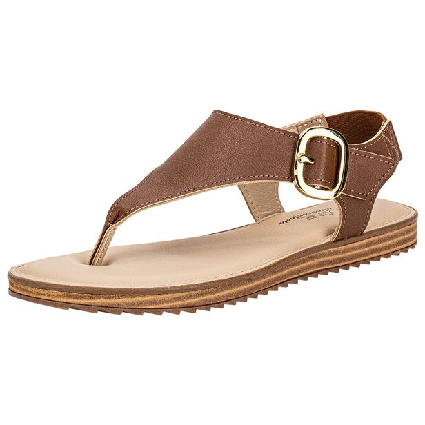 Sandália Feminina Flat Modare 7141141 CAMEL 35