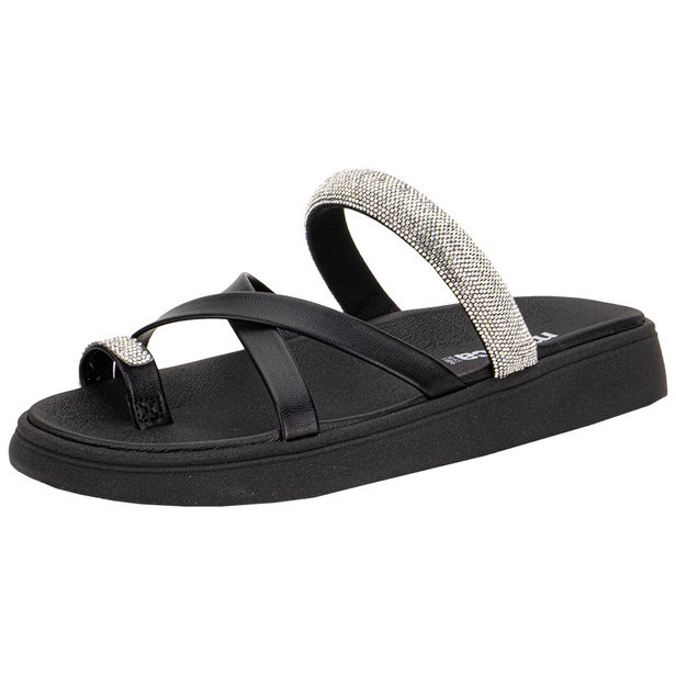 Tamanco Feminino Flat Moleca 5469147 PRETO 34