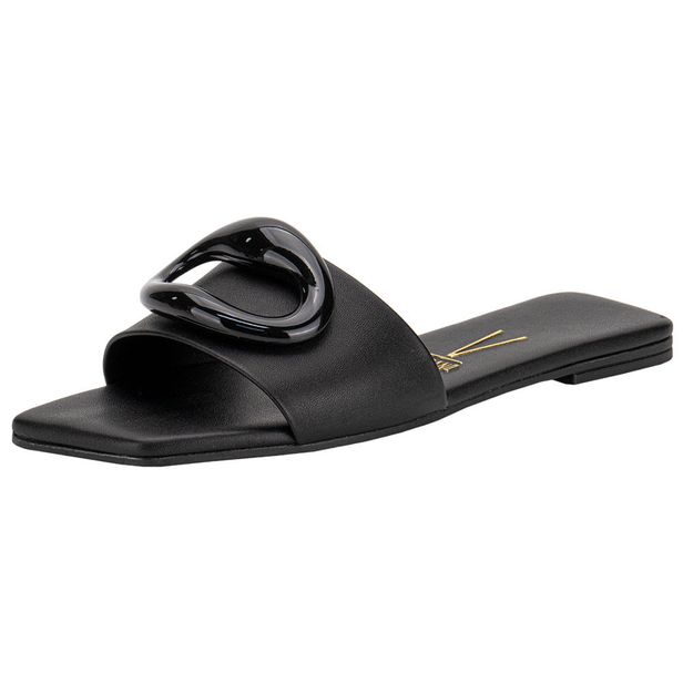 Tamanco Feminino Flat Vizzano 6553101 PRETO 34