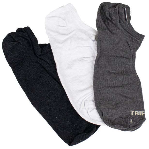 Kit Com 3 Pares de Meias Invisivel Trifil - T06227 BRANCO/CINZA 35/38