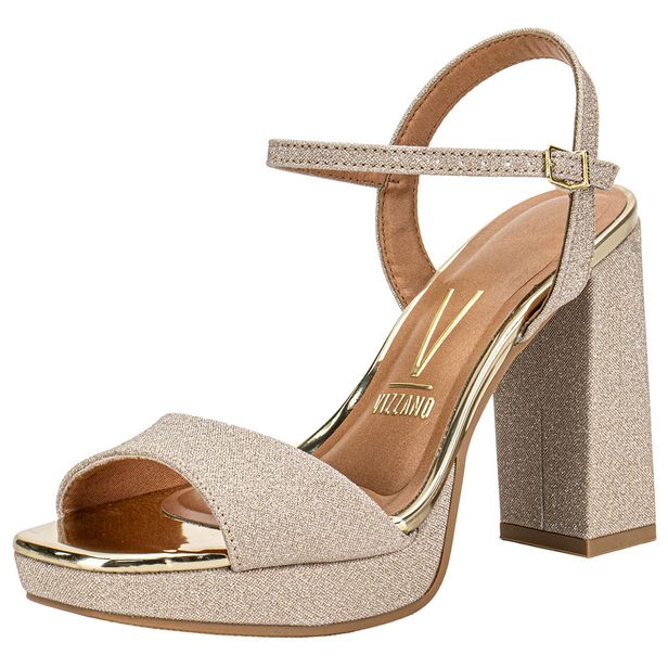 Sandália Feminina Meia Pata Vizzano 6551100 OURO 37