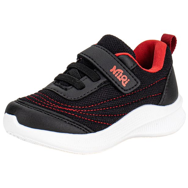 Tênis Infantil Masculino NilQi 23301 PRETO/VERMELHO 22