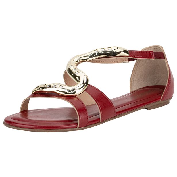 Sandália Feminina Flat Beira Rio 8367873 VINHO 34