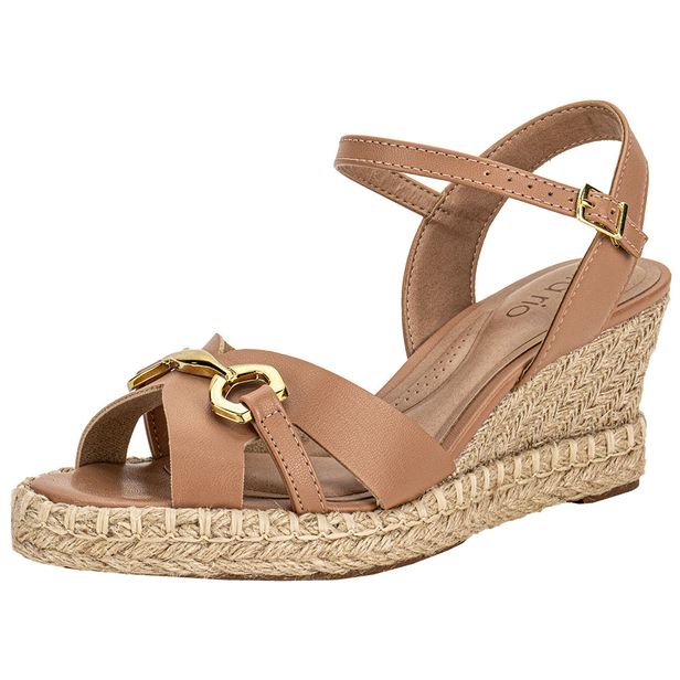 Sandália Feminina Anabela Beira Rio 8486119 SALMÃO 35