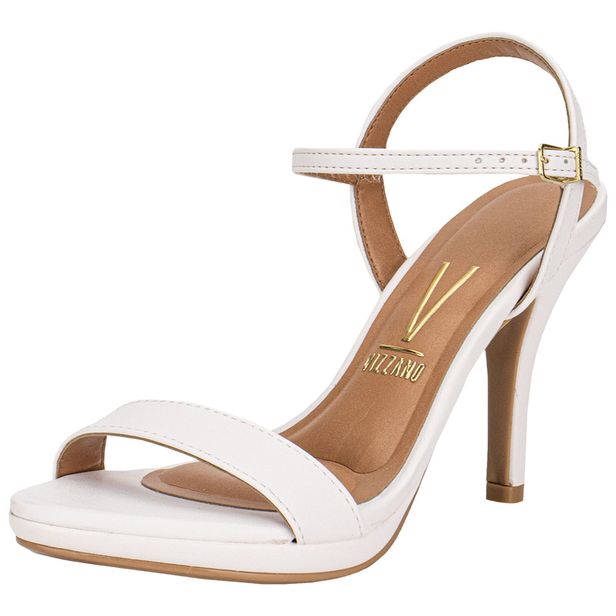 Sandália Feminina Salto Fino Vizzano 62101019 BRANCO 35