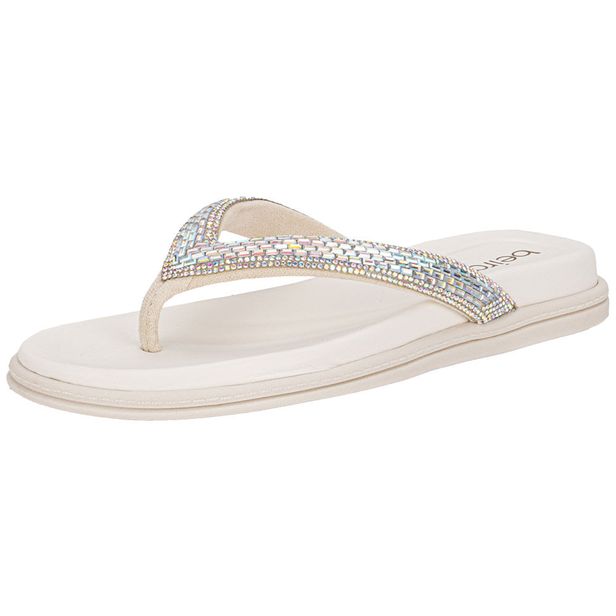 Tamanco Feminino Flat Beira Rio 8513112 BRANCO/OFF 34