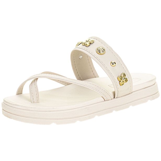 Tamanco Feminino Flat Moleca 5490125 BRANCO/OFF 34