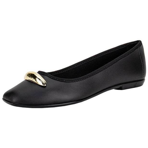 Sapatilha Feminina Flat Moleca 5729131 PRETO 34