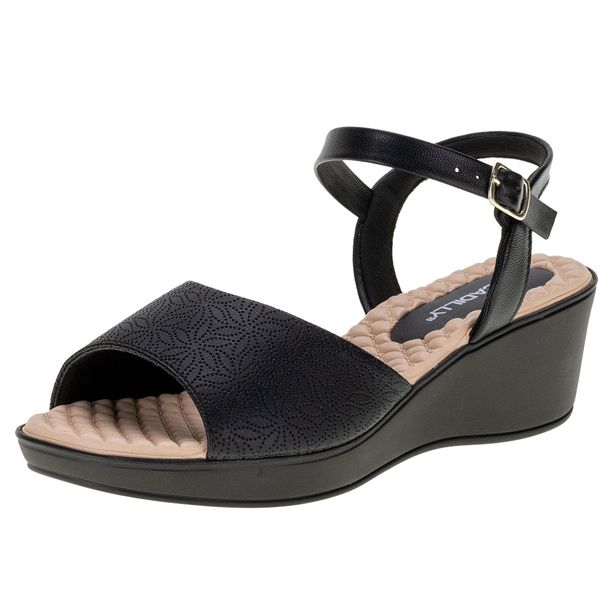 Sandália Feminina Anabela Piccadilly 540371 PRETO 01 36