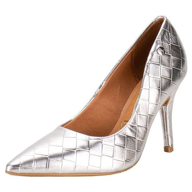 Scarpin Feminino Salto Fino Vizzano 11841501 PRATA 37