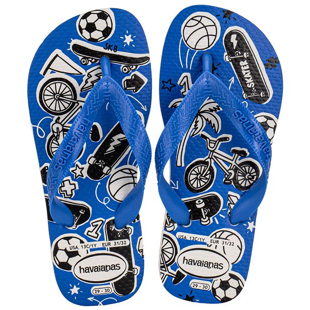 Chinelo Infantil Masculino Athletic Havaianas 4127273 AZUL/BRANCO 25/26