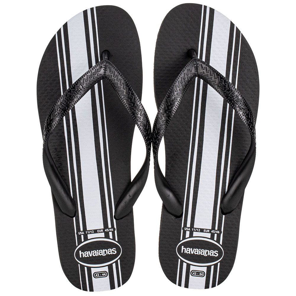 Chinelo Masculino Color Essential Havaianas 4148587 PRETO/CINZA 37/38
