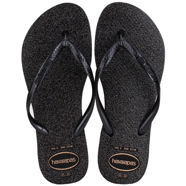 Chinelo Feminino Slim Gloss Havaianas 4145617 PRETO 33/34