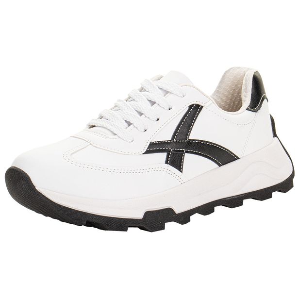 Tênis Feminino Casual Beira Rio 4328104 BRANCO/PRETO 34