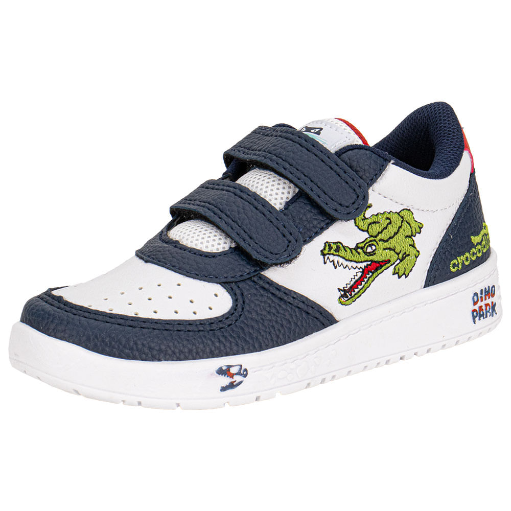 Tênis Infantil Masculino Crocodino Vissi CRV302 BRANCO/AZUL